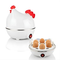 Hervidor Eléctrico de Huevos al Vapor Forma de Gallina 7 Huevos